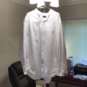 Ralph Lauren white cotton long sleeve button down